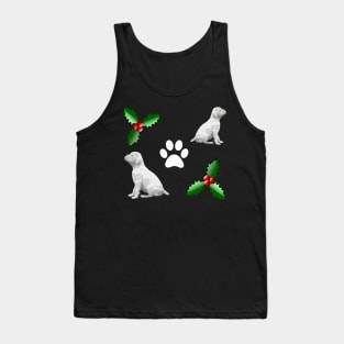 White Boxer Dog Puppy Christmas Tank Top